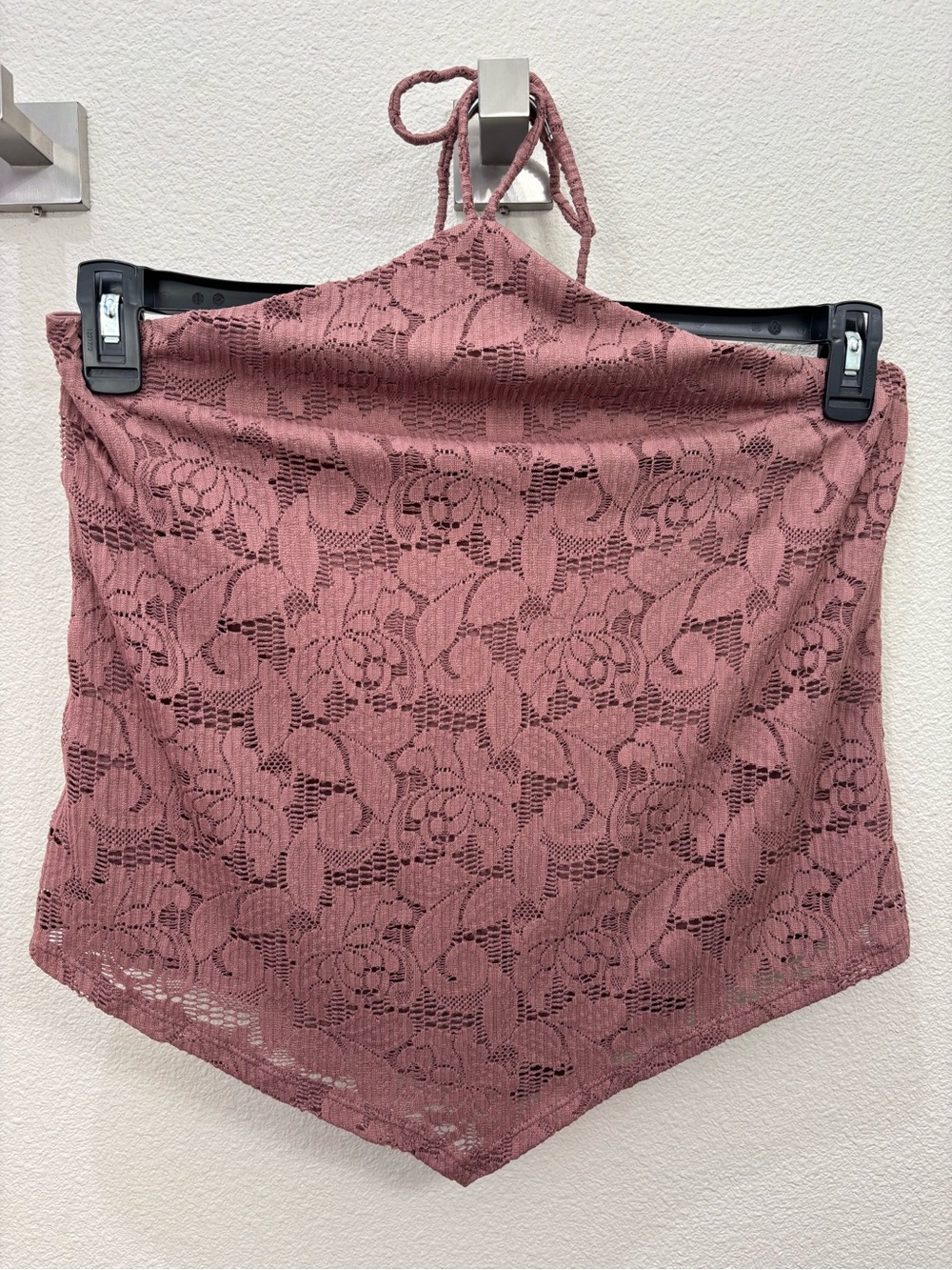 Daytrip Mauve Lace Halter Top